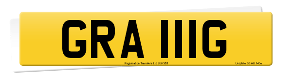 Registration number GRA 111G